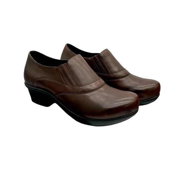 Abeo Brown Comfort Mules with Cushioned Footbed - Picture 2 of 7